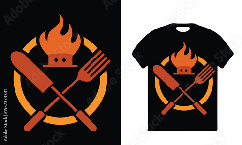 Weekend BBQ Club  Vintage T-Shirt Grill Design.