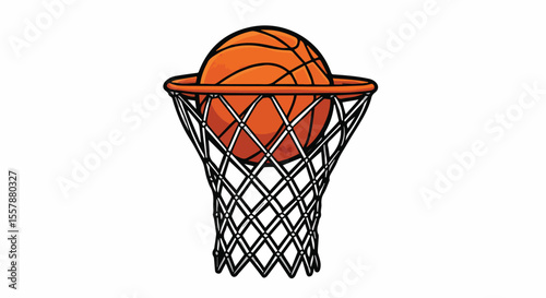 Basketball Scoring Through Hoop