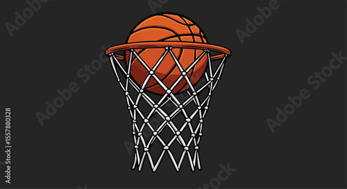 Basketball Scoring Through Hoop
