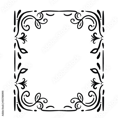 Decorative floral frame border design