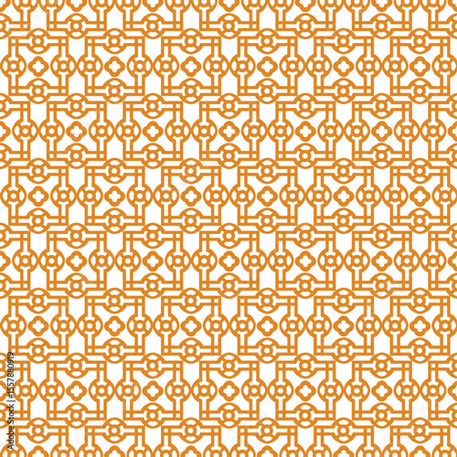 vector seamless pattern, seamless pattern with yellow squares, interlocking geometric design, repeated square-like, circular elements, continuous grid.