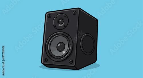 Black Audio Speaker Illustration