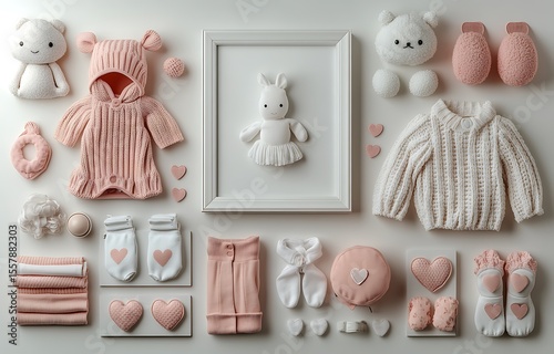 Adorable Baby Knitwear Mockup Ultra-Realistic 8K Studio Shot
