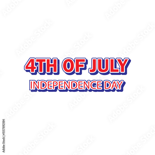 4th of july, independence day poster with white background