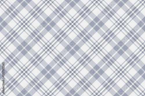 Elegant diagonal plaid pattern in soft grey and white.  Perfect for textile design, website backgrounds, or stationery.  Clean, modern aesthetic with a timeless feel.