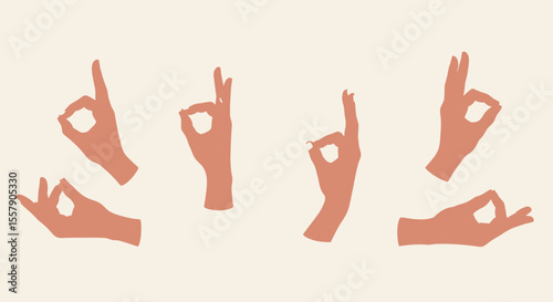 OK Hand Gestures A Collection of Illustrated Hand Poses
