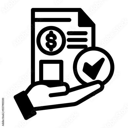 Financial Statement and Billing Invoice Icon from Financial Services Collection (Mixed style)