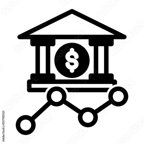 Banking Growth and Savings Investment Icon from Financial Services Collection (Mixed style)