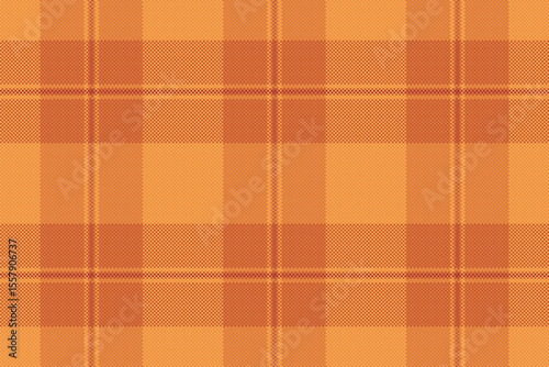 Warm autumnal plaid pattern in orange and burnt orange hues.  Perfect for fallthemed designs, textile prints, or website backgrounds.