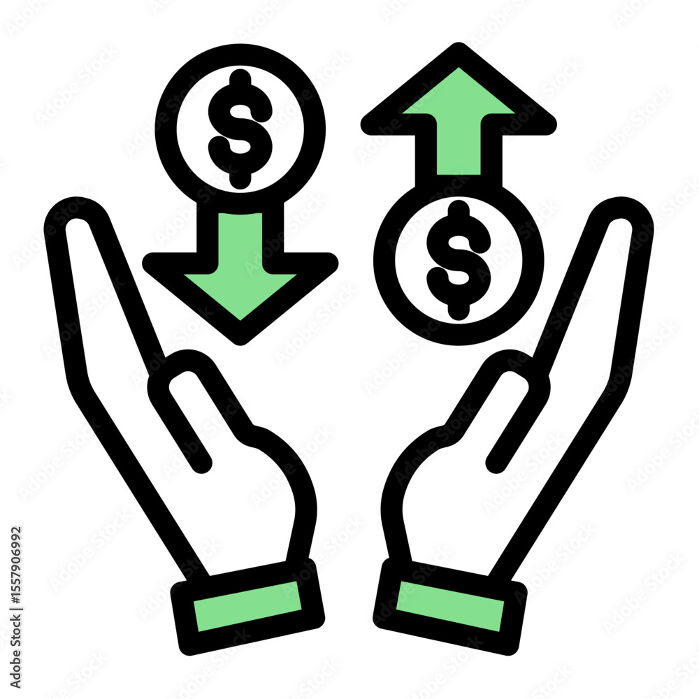 Credit Union Membership and Finance Icon from Financial Services Collection (Outline Color Lineal style) Credit Union Membership and Finance Icon from Financial Services Collection (Outline Color Lineal style)