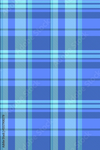 Throw tartan fabric check, revival seamless plaid pattern. Business texture textile background vector in blue and teal colors.