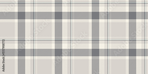 Elegant neutral plaid pattern.  Perfect for textile design, website backgrounds, or packaging.  Subtle gray and cream tones create a sophisticated, timeless feel.