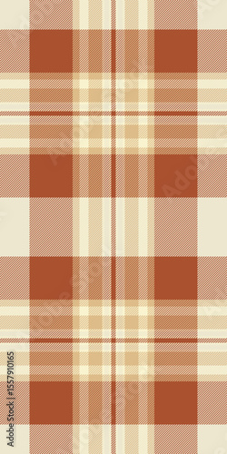 Warm autumnal plaid pattern in earthy tones.  Perfect for fall fashion, home decor, or textile design projects. This seamless texture evokes feelings of comfort and rustic charm.