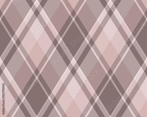 Elegant diagonal plaid pattern in soft pink and brown hues.  Perfect for textile design, wallpaper, or website backgrounds.