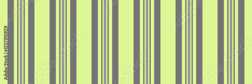 Mix texture seamless stripe, covering pattern background vector. School textile vertical lines fabric in lime and grey colors.