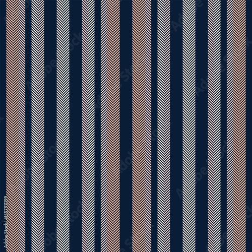 Pasic vector background pattern, bed fabric textile texture. Mogue vertical lines seamless stripe in dark and light colors.