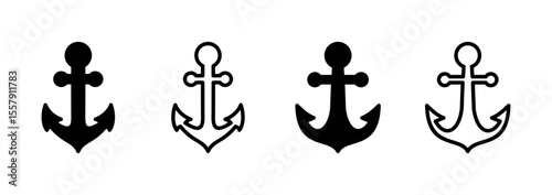 Anchor icon logo design. Anchor sign and symbol. Anchor marine icon.