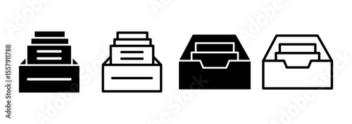 Archive folders icon logo design. Document vector icon. Archive storage icon.