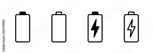 Battery icon logo design. battery Charging sign. battery charge level