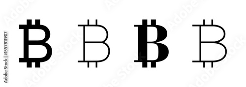 Bitcoin icon logo design. bitcoin sign and symbol. payment symbol. cryptocurrency logo