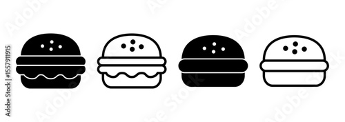 Burger icon logo design. burger sign and symbol. hamburger