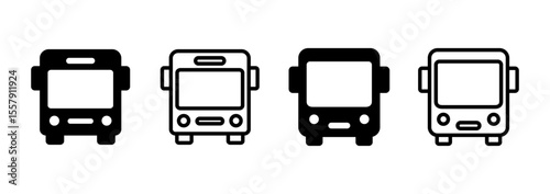 Bus icon logo design. bus sign and symbol