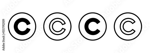 Copyright icon logo design. copyright sign and symbol