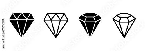 Diamond icon logo design. diamond gems sign and symbol