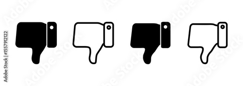 Dislike icon logo design. dislike sign and symbol. Hand with thumb down