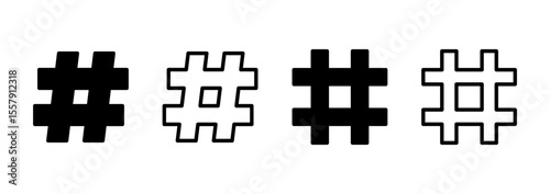 Hashtag icon logo design. hashtag sign and symbol