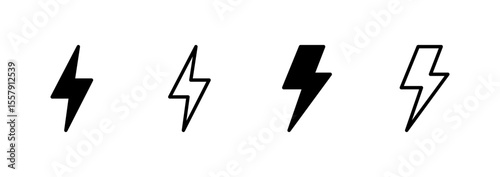 Lightning icon logo design. electric sign and symbol. power icon. energy sign