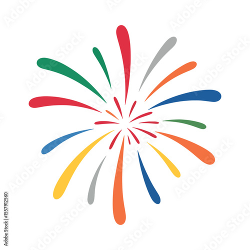 Colorful Celebration Burst Festive Design with Vibrant Shapes, Modern Abstract Imagery, Celebratory Flair for Joyful Visuals and Events