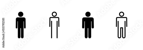 Man icon logo design. male sign and symbol. human symbol