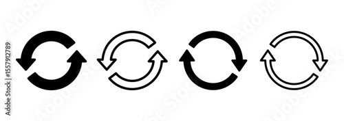 Refresh icon logo design. Reload sign and symbol. Update icon.