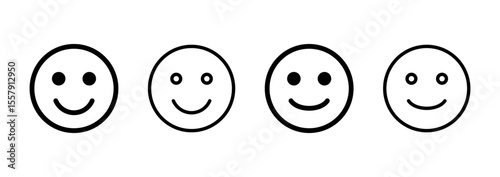 Smile icon logo design. smile emoticon icon. feedback sign and symbol