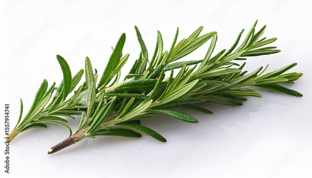 Fototapeta premium fresh rosemary sprig isolated on white background