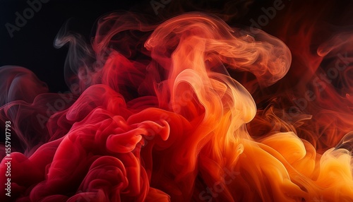 red and orange smoke background