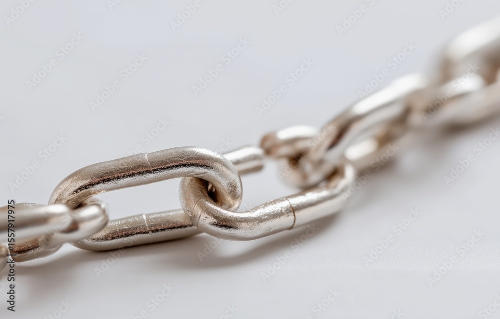 Obraz premium Understanding supply chain complexities through a broken link symbolizing disruption