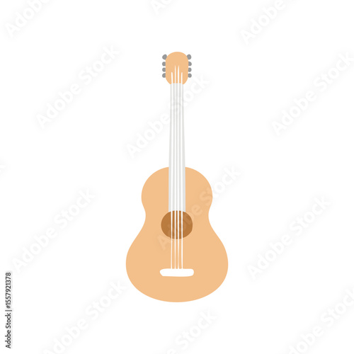 Acoustic guitar isolated. The guitar is a classic instrument and is perfect for musical projects