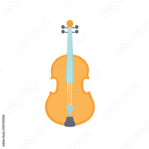 A simple illustration of a classic violin in a light style