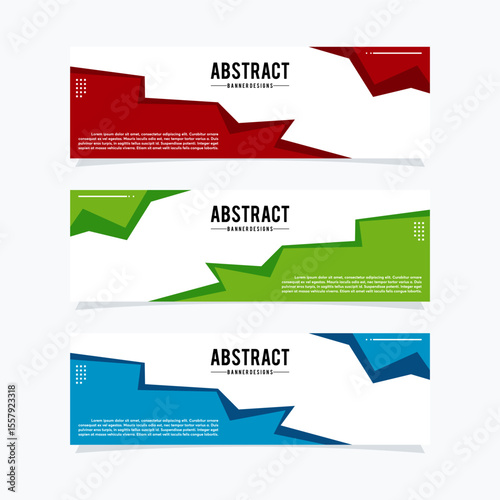 Modern web banners template. Universal design for advertising business