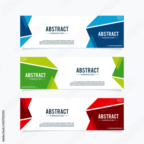 Modern web banners template. Universal design for advertising business