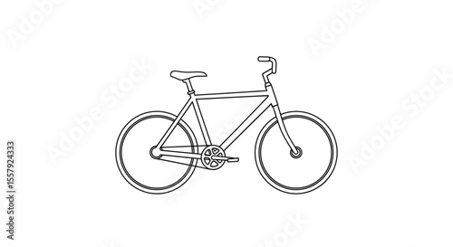 Bicycle outline vector illustration for cycling enthusiasts and bike lovers perfect for graphic design use vector