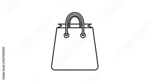 Shopping bag vector icon illustration template for online store retail business and commerce concept design vector
