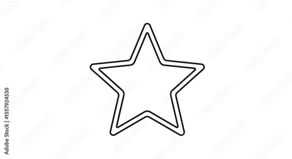 Obraz premium Downloadable vector star outline illustration for graphic design projects and creative art resources use vector
