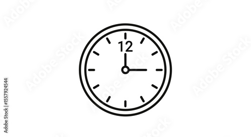 Clock time icon vector illustration design showing time management concept and schedule appointment reminder symbol vector