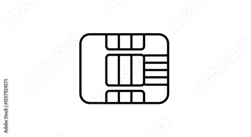 Sim card icon vector illustration for mobile phone cellular network connection and communication technology use vector