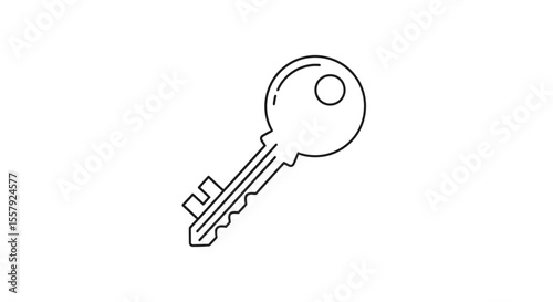 Unlock security with this line art key vector design for access control and privacy solutions illustration vector