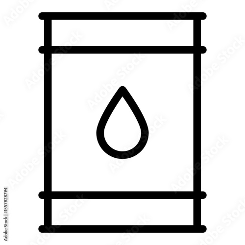 Oil barrel icon. Vector line icon