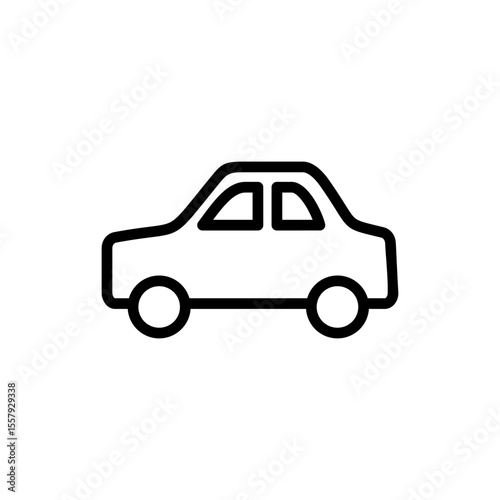 Car icon symbol for apps and websites. car sign and symbol. small sedan